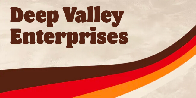 Deep Valley Enterprises header background with stripes